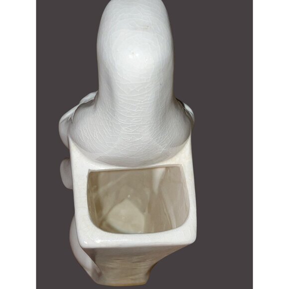 Fine Quality Vintage Ceramic Virgin Mary Statue Vase Japan - Picture 9 of 12